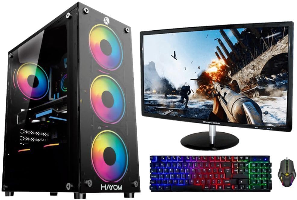 PC GAMER AMD RYZEN 5 4600G - 16GB DDR4 - NVME 480GB - RADEON VEGA 7 - MONITOR 19'' - KIT GAMER RGB