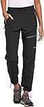 BALEAF Women's Hiking Pants Quick Dry Water Resistant Lightweight Joggers Pant for All Seasons Elastic Waist Black Size L
