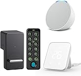 【ロックセット】SwitchBot スマートロック 指紋認証パッドセット + スマートリモコン Hub 2 + Amazon Echo Pop グレーシャーホワイト