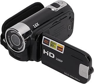 Câmera De Vídeo Filmadora Full HD 4K 48MP, Rotação De 270 ° Gravador De Câmera Com Zoom Digital 16X Câmera De Vlogging Com...