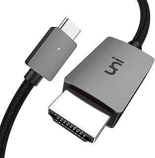 USB Type C HDMI 変換ケーブル【4K UHD映像出力】 1.8M uniAccessories タイプC HDMI変換アダプタ iPhone 15 Pro/MaxMacBook Pro/Air 2023、iPad Pro、iMa...