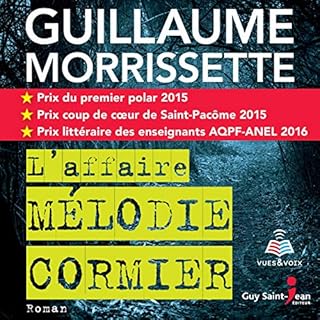 Page de couverture de L'affaire Mélodie Cormier