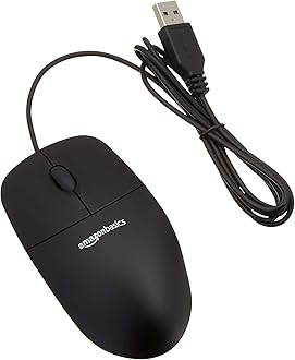 Image of Amazonベーシック マウス USB有線 ブラック