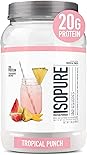 Isopure Protein Powder, Clear Whey Isolate Protein, Post Workout Recovery Drink Mix, Gluten Free with Zero Added Sugar, Infusions- Tropical Punch, 36 Servings