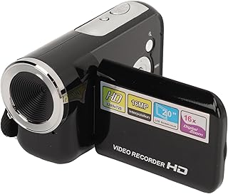 Câmera de Vídeo Filmadora, Câmera Gravadora de Vídeo 1080P 16MP Com Tela Colorida TFT de 2, Zoom Digital 16X, Câmera de Vl...