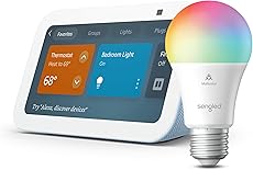 Echo Show 5 (3rd Gen)| Cloud Blue with Sengled Smart Color Bulb