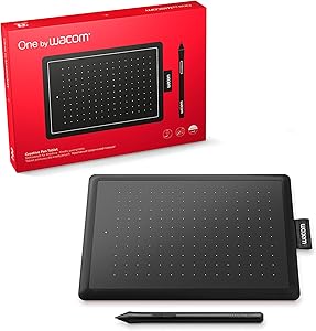 Wacom One CTL472 - Mesa Digitalizadora, Preto / Vermelho