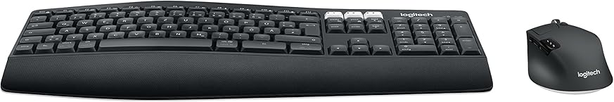 Logitech MK850 Performance Kabelloses Tastatur-Maus-Set, Bluetooth, 2.4 GHz Verbindung via USB-Empfänger, 24 bis 36-Monate Akkuleistung, Handballenauflage, Deutsches QWERTZ-Layout, Schwarz