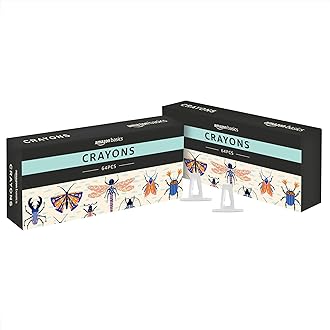 Image of Amazon Basics Crayons with Sharpener, 128 Count (2 Pack of 64)