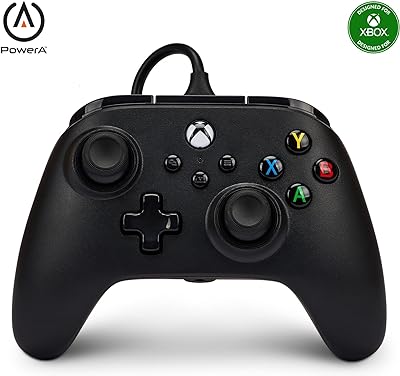 PowerA Nano Enhanced Wired Controller for Xbox Series X|S - Black, portable, compact, gamepad, wired video game controller, gaming controller, works with Xbox One and Windows 10/11, Officially Licensed for Xbox