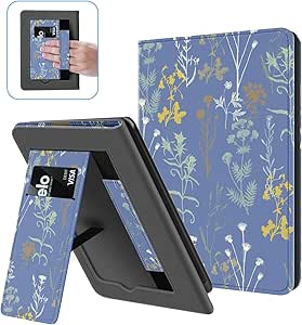 Ayotu Case for 6&#34; Kindle 11th Generation 2022 Release, Premium PU Leather Cover with Auto Sleep/Wake, Hand Strap Feature, Only for Basic Kindle 2022, Twilight Garden