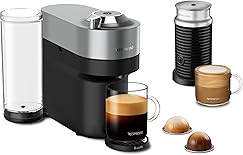 Nespresso Vertuo POP+ Deluxe Coffee and Espresso Machine by Breville with Milk Frother, Titan Medium