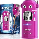 AFMAT Electric Pencil Sharpener, Robot Pencil Sharpener for Colored Pencils 7-11.5mm, Auto in & Out, Fully Automatic Rechargeable Hands-Free Pencil Sharpener for Home, Classroom, Battery Operated