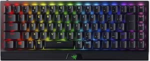 Razer ゲーミングキーボード ワイヤレス 無線 メカニカルキーボード BlackWidow V3 Mini HyperSpeed JP Green Switch 2.4GHz Bluetooth 最大200時間バッテリー メカニカル グリーン軸 65%レイアウト Chroma RGB ABS キーキャップ 日本語配列 【日本正規代理店保証品】 RZ03-03891700-R3J1 ブラック