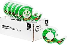 Scotch Magic Tape, Invisible, Home Office Supplies and Back to School Supplies for College and Classrooms, 6 Rolls with 6 Dispensers