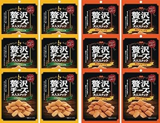 【Amazon.co.jp限定】贅沢チーズの大人スナック セット (こだわりチーズ味 35g、明太子チーズ味 35g 各6個 計12個)