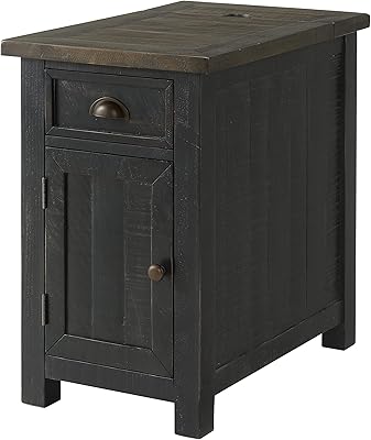 Martin Svensson Home, Chairside Table, Black with Brown Top