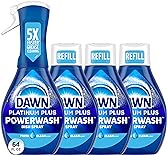 Dawn Platinum Powerwash Dish Spray, Dish Soap, Fresh Scent Bundle, 1 Spray (16oz) + 3 Refills (16oz each)(Pack of 4)