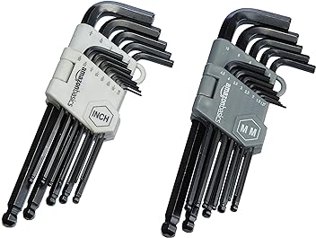 Image of Amazon Basics Hex Key Allen Wrench 26 Set with Ball End