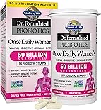 Garden of Life Once Daily Dr. Formulated Probiotics for Women 50 Billion CFU 16 Probiotic Strains with Organic Prebiotics for Digestive, Vaginal & Immune Health, Dairy Free, Shelf Stable 30 Capsules