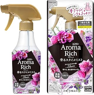 【Amazon.co.jp 限定】ソフランアロマリッチ香りのミスト ジュリエット(スイートフローラルアロマの香り) 芳香・消臭スプレー 本体 280ml+詰め替え250ml