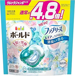 ボールド 洗濯洗剤 ジェルボール4D フレッシュフラワーサボン 詰め替え 53個 【Amazon.co.jp限定】