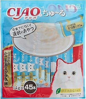 Figaro(フィガロ) ちゅ～る とりささみかつお節ミックス味 14g×45本 【Amazon.co.jp限定】