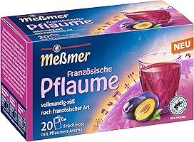 Meßmer Französische Pflaume | 20 Teebeutel | Glutenfrei | Laktosefrei | Vegan