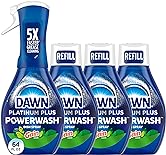 Dawn Powerwash Gain Original Dish Spray, Liquid Dish Soap 1 Starter Kit + 3 Refills, 64 Fl Oz