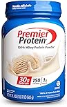 Premier Protein Powder, Vanilla Milkshake, 30g Protein, 1g Sugar, 100% Whey Protein, Keto Friendly, No Soy Ingredients, Gluten Free, 17 Servings, 23.3 Ounces