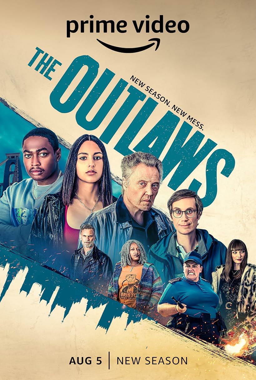 Christopher Walken, Darren Boyd, Stephen Merchant, Clare Perkins, Eleanor Tomlinson, Jessica Gunning, Gamba Cole, and Rhianne Barreto in The Outlaws (2021)