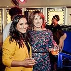 Madeleine Sami and Jackie van Beek at an event for The Breaker Upperers (2018)
