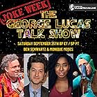 Connor Ratliff, Griffin Newman, Ben Schwartz, and Monique Moses in The George Lucas Talk Show (2020)