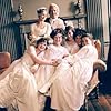 Donald Sutherland, Brenda Blethyn, Keira Knightley, Jena Malone, Rosamund Pike, Talulah Riley, and Carey Mulligan in Pride & Prejudice (2005)