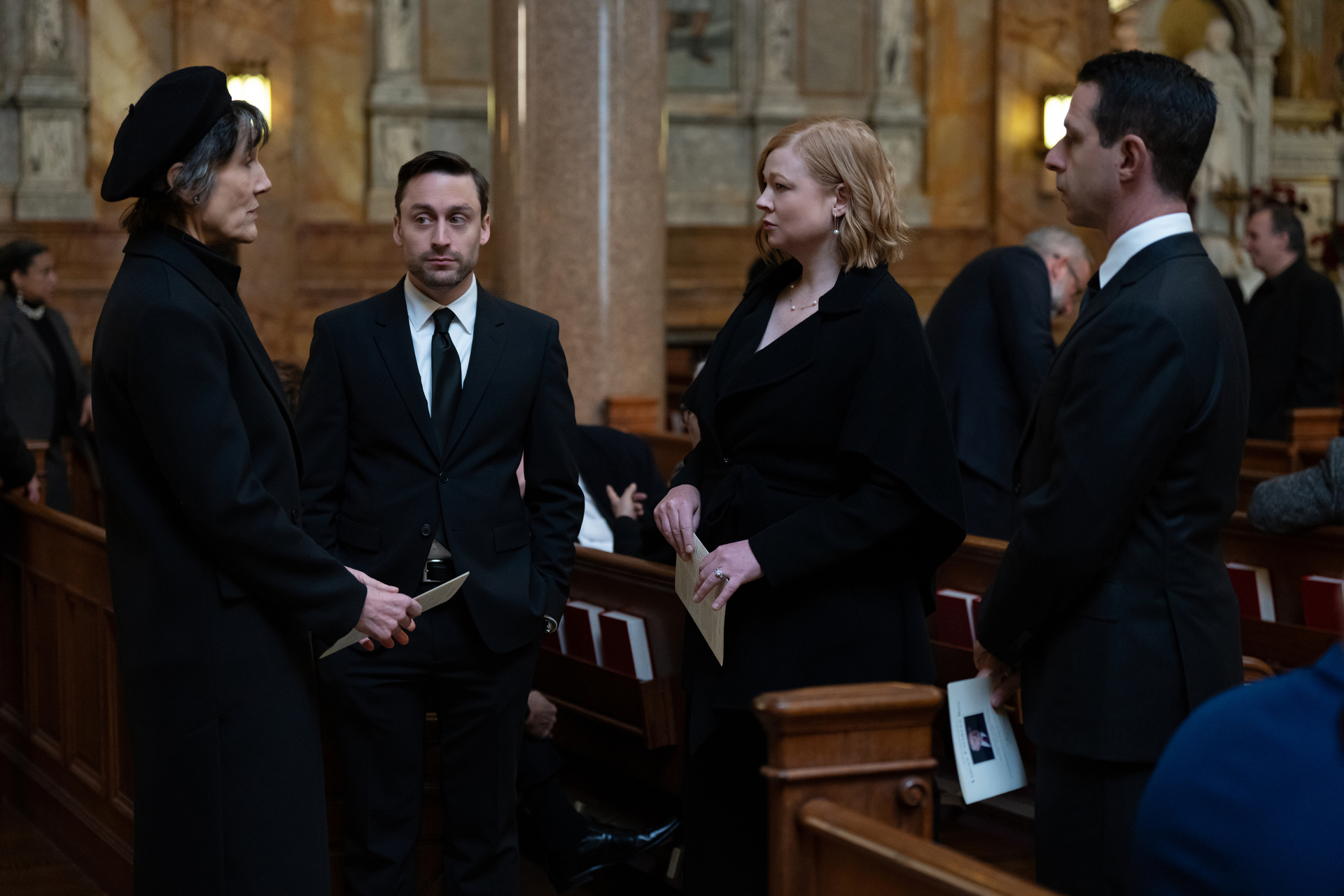 Kieran Culkin, Jeremy Strong, Harriet Walter, and Sarah Snook in Succession (2018)