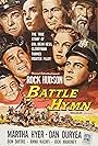 Rock Hudson, Dan Duryea, Don DeFore, Martha Hyer, Anna Kashfi, and Jock Mahoney in Battle Hymn (1957)