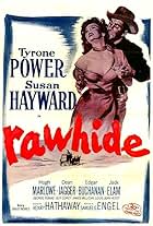 Tyrone Power and Susan Hayward in Rawhide (1951)