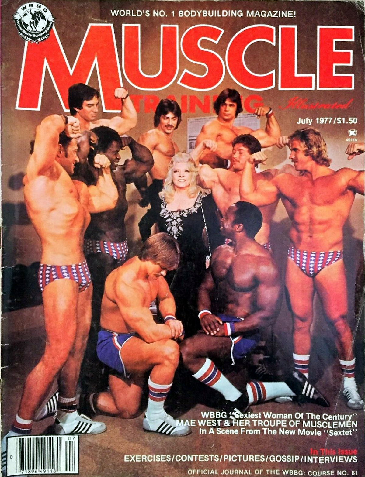 Brian Abadie, Roger Callard, Ric Drasin, Denny Gable, Reg Lewis, Jim Morris, Kal Szkalak, Mae West, and Dave Du Pre in Sextette (1977)