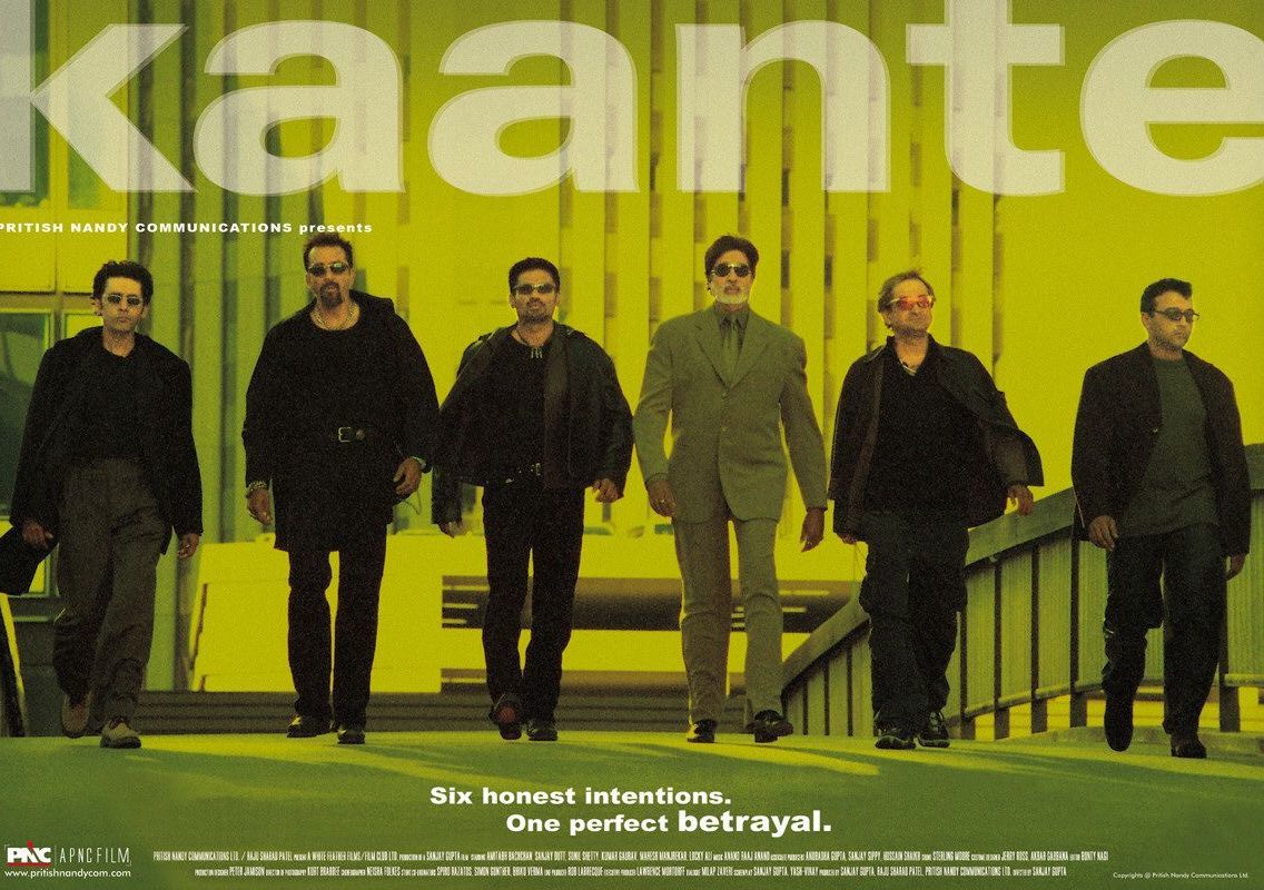 Amitabh Bachchan, Sanjay Dutt, Lucky Ali, Kumar Gaurav, Mahesh Manjrekar, and Suniel Shetty in Kaante (2002)
