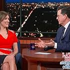 Stephen Colbert and Margaret Brennan in The Late Show with Stephen Colbert (2015)