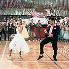 John Travolta, Olivia Newton-John, Annette Charles, Didi Conn, and Michael Tucci in Grease (1978)