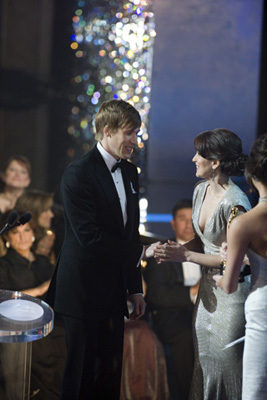 Dustin Lance Black accepts the Oscar® for Writing (Original Screenplay) for "Milk" (Focus Features) during the live ABC Telecast of the 81st Annual Academy Awards® from the Kodak Theatre, in Hollywood, CA Sunday, February 22, 2009.