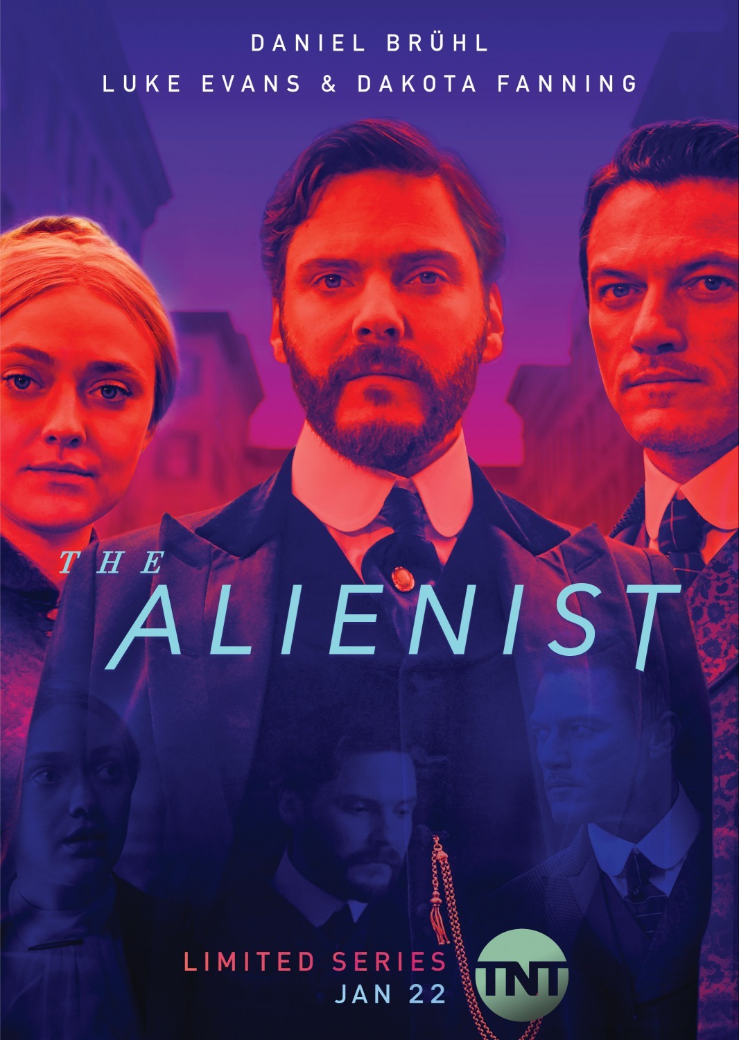 Daniel Brühl, Dakota Fanning, and Luke Evans in The Alienist (2018)