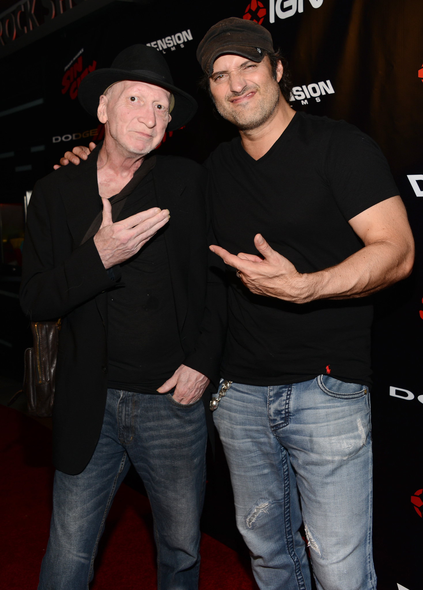 Robert Rodriguez and Frank Miller at an event for Sin City: A Dame to Kill For (2014)