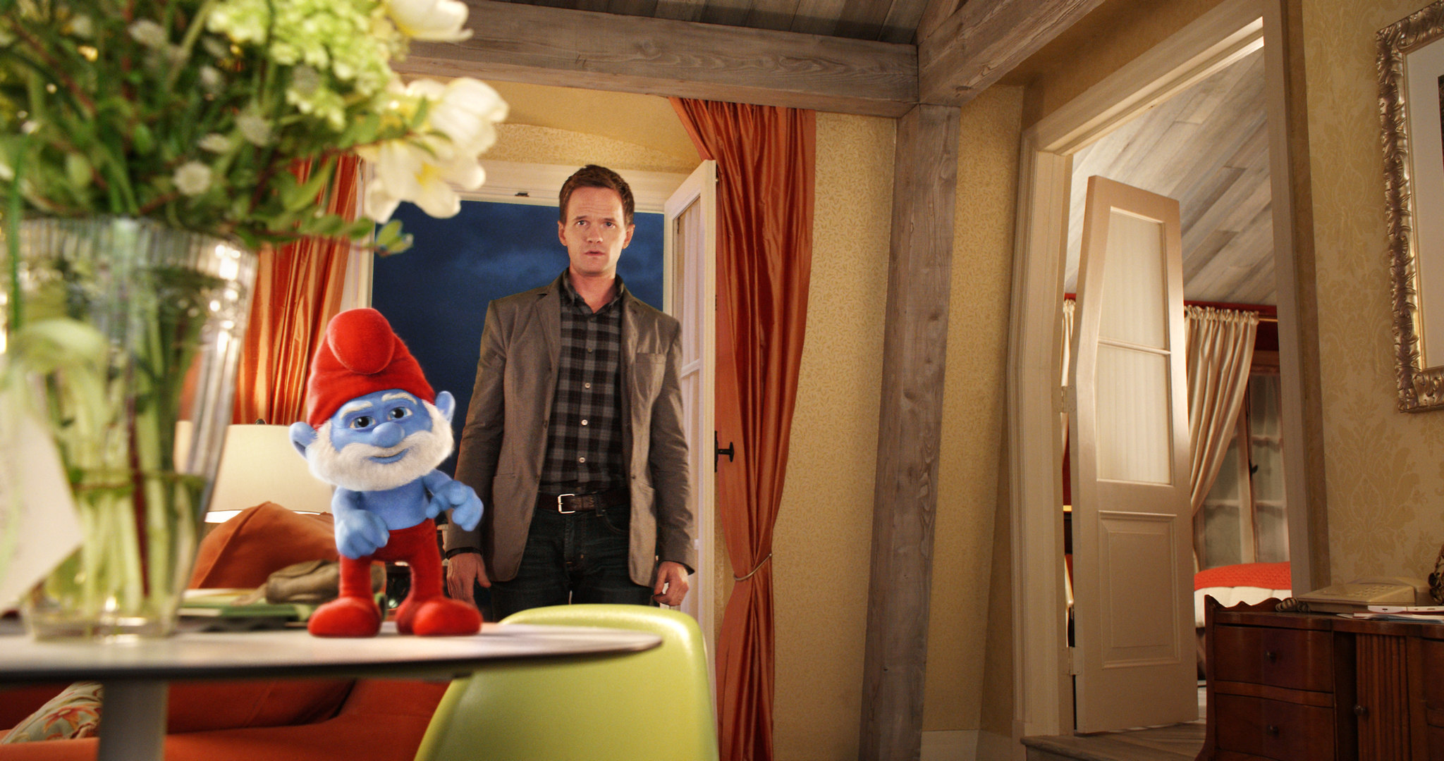 Neil Patrick Harris and Jonathan Winters in The Smurfs 2 (2013)