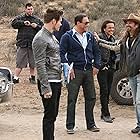 With Jean Claude Van Damme and Josh Henderson on the set of Swelter