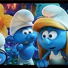 Joe Manganiello, Demi Lovato, Jack McBrayer, and Danny Pudi in Smurfs: The Lost Village (2017)