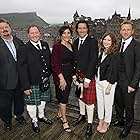 Robbie Coltrane, John Lasseter, Mark Andrews, Kelly Macdonald, Kevin McKidd, and Katherine Sarafian at an event for Brave (2012)