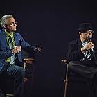 JAY JOHNSON: THE TWO AND ONLY! Premiere at the Egyptian Theater in Hollywood.  Q & A Moderator Christopher Lockhart listens to Director Bryan W. Simon discuss the film.