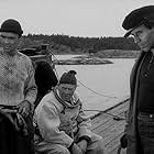 Erik Hell, Lasse Krantz, and Birger Malmsten in A Ship to India (1947)